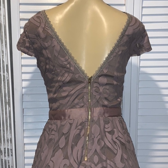 Soiéblu Mocha Burnout Damask Fit & Flare Dress - Picture 7 of 10